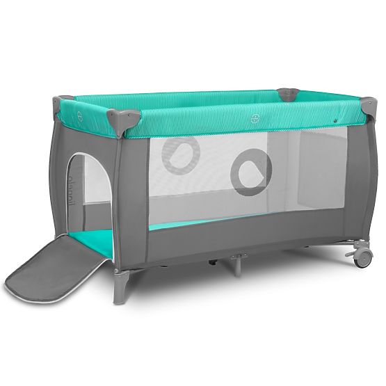 Cestovní postýlka Sven Plus - tyrkysovo-šedá 