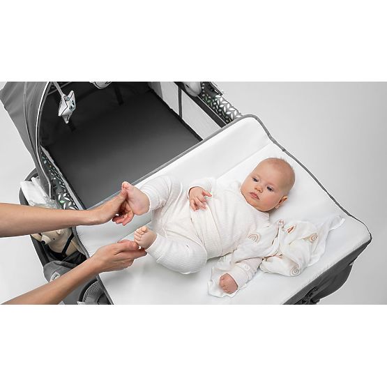 Cestovní postýlka Sven Plus - tyrkysovo-šedá 