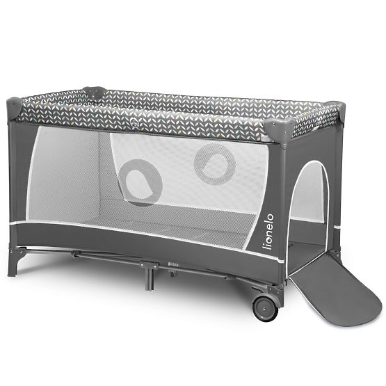 Cestovní postýlka s přebalovacím pultem - šedá