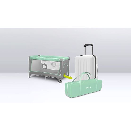 Cestovní postýlka s přebalovacím pultem - zelená 