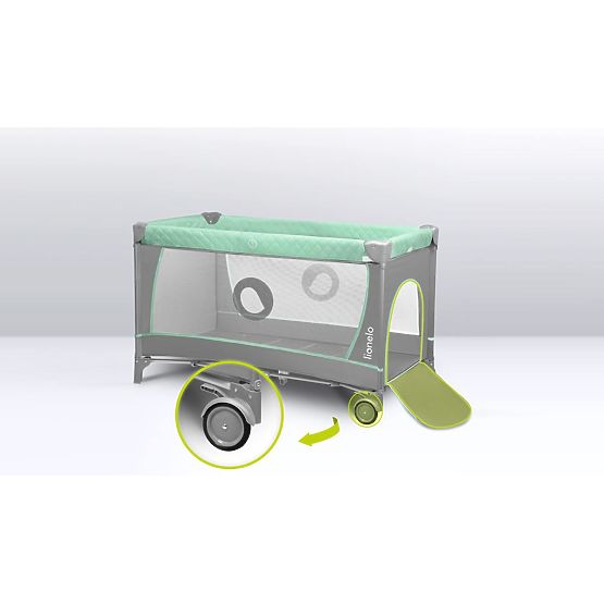 Cestovní postýlka s přebalovacím pultem - zelená 