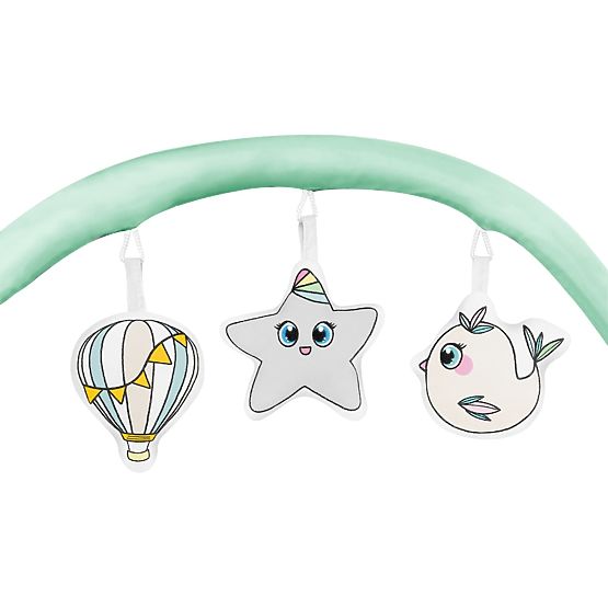 Cestovní postýlka s přebalovacím pultem - zelená 