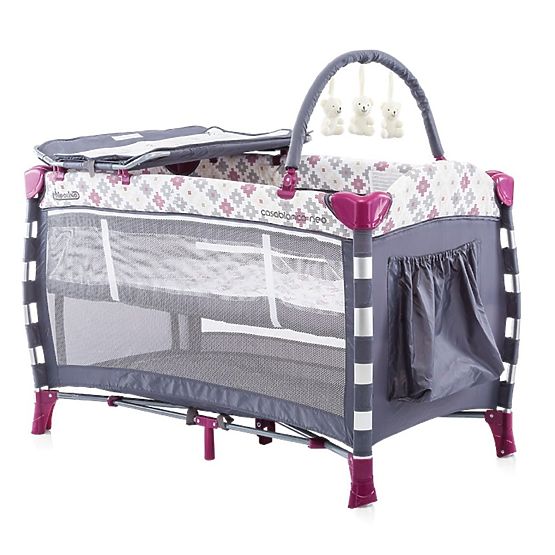 CHIPOLINO Cestovní postýlka  Play pen CasablancaNeo - Burgundy