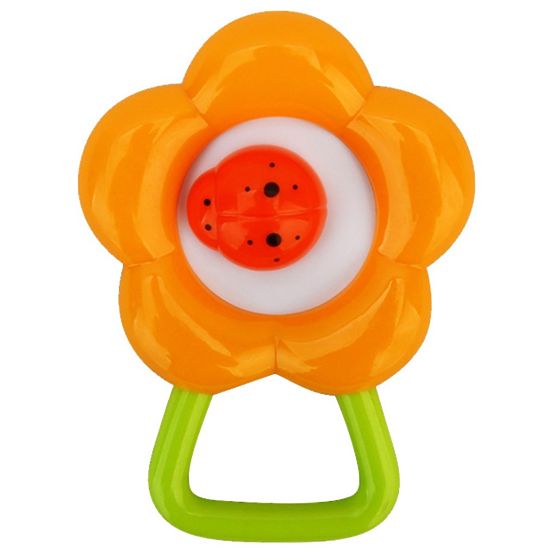 Chrastítko Baby Mix kvítek Oranžová