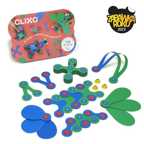 Clixo magnetické kostky Crew pack, Zeleno-Modré