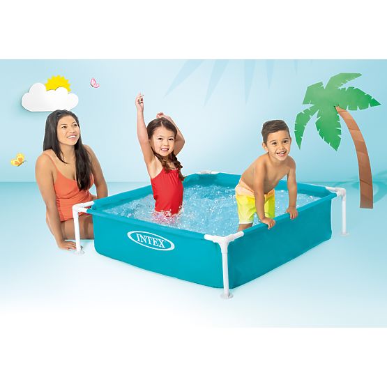 Čtvercový rámový bazén pro děti 122x122x30 cm INTEX 57173