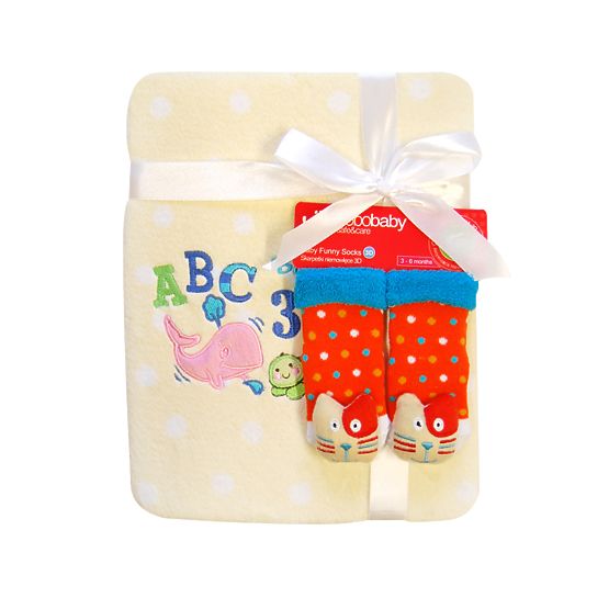 Dárková sada - plyšová deka + ponožky SET 7