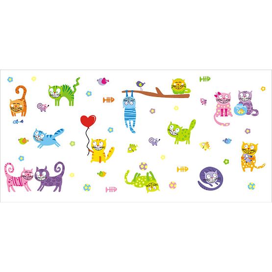 Dekorace na zeď FUNNY CATS