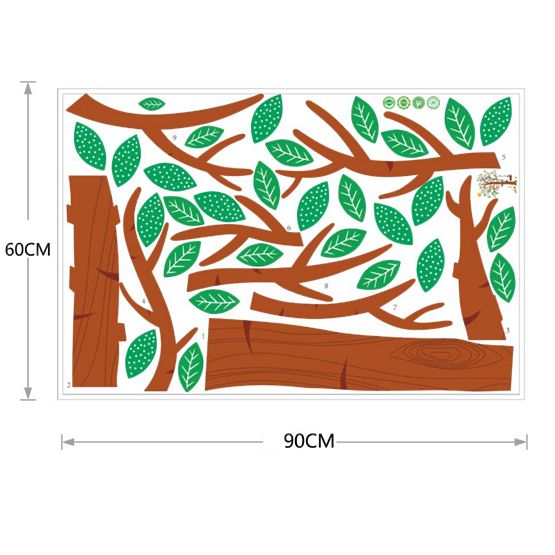 Dekorace na zeď - metr opičky na stromě