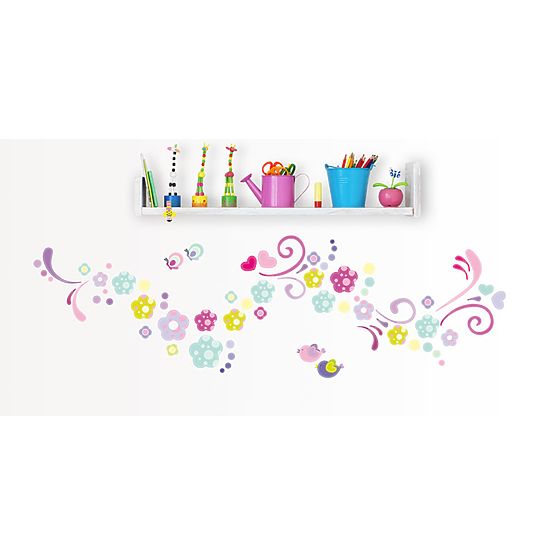 Dekorace na zeď SWEET FLOWERS - 0,5 m2