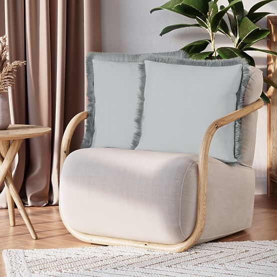 Dekorační povlak na polštář CLEAR šedý s potiskem boho velvet 45x45 ameliahome