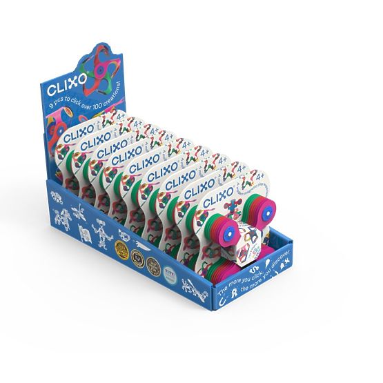 Designer Pack magnetické stavebnice Clixo, Černé