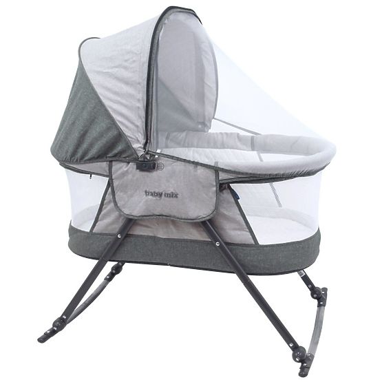 Dětská cestovní kolébka postýlka Baby Mix grey Šedá