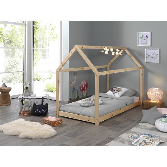 Dětská domečková postel Cabane - přírodní