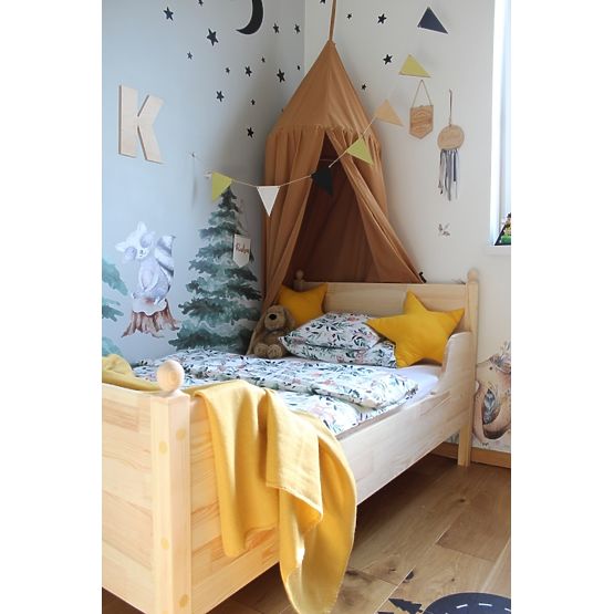 Dětská dřevěná postel VINTAGE - přírodní