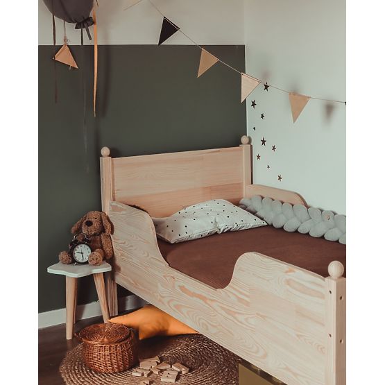 Dětská dřevěná postel VINTAGE - přírodní