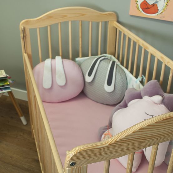 Dětská postýlka Alek se stahovací bočnicí - přírodní