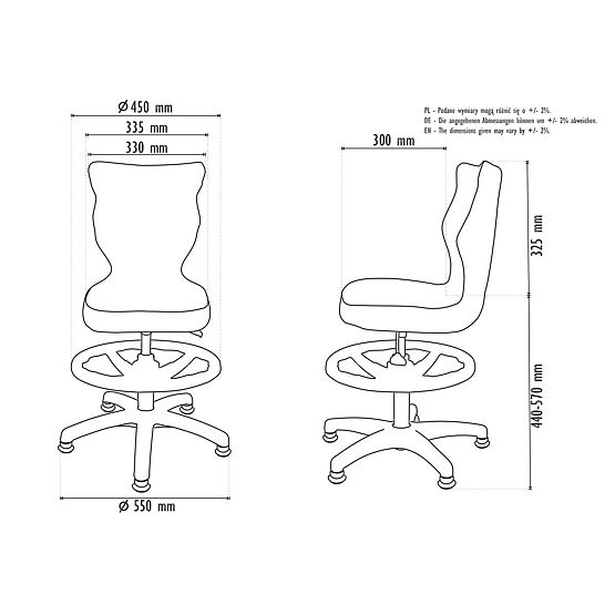 Dětská ergonomická židle k psacímu stolu upravená na výšku 119-142 cm - fotbalové míče