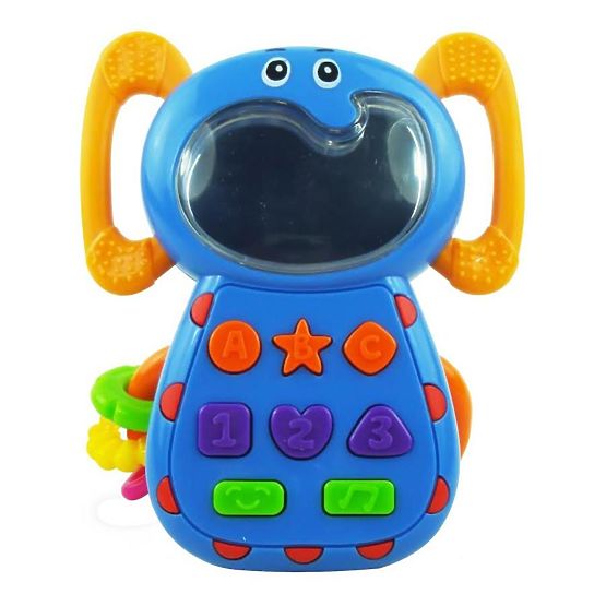 Dětská hračka se zvukem Baby Mix Sloník Modrá