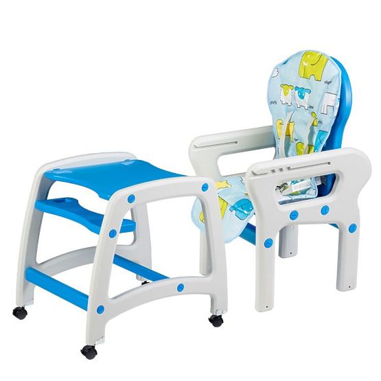 Dětská jídelní židlička 2v1 - modrá