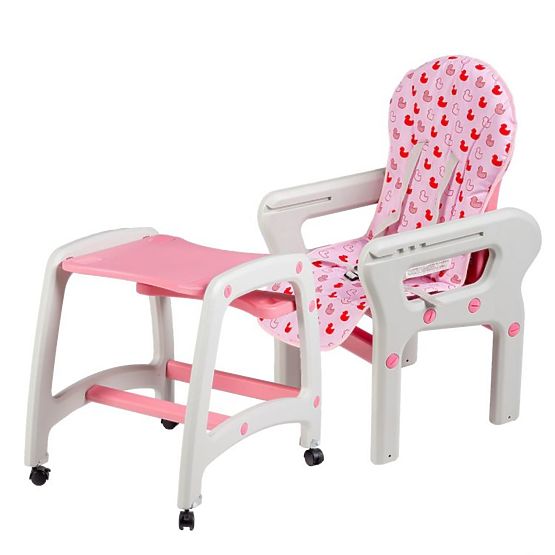 Dětská jídelní židlička 2v1 - růžová