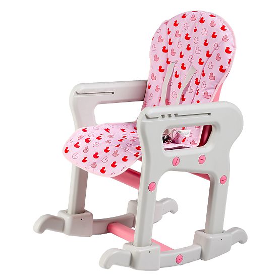 Dětská jídelní židlička 3v1 - růžová