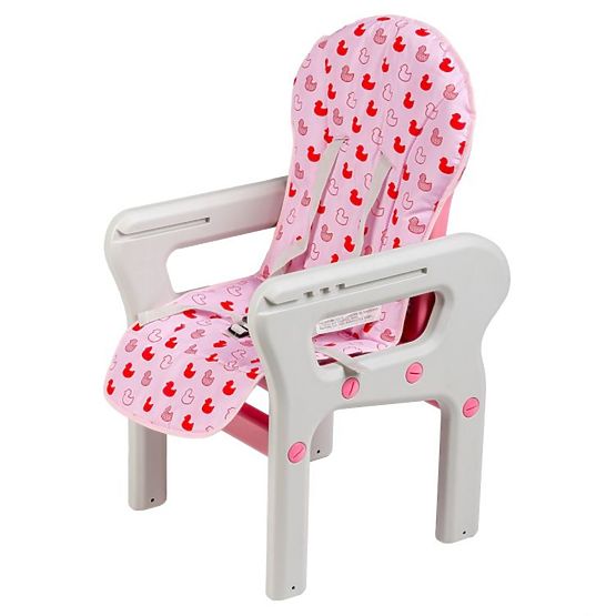 Dětská jídelní židlička 3v1 - růžová