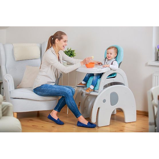 Dětská jídelní židlička LIONELO Eli modrá