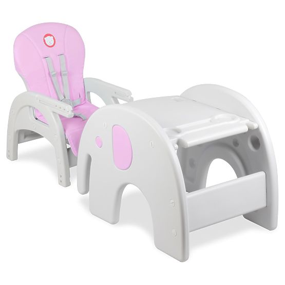 Dětská jídelní židlička LIONELO Eli růžová