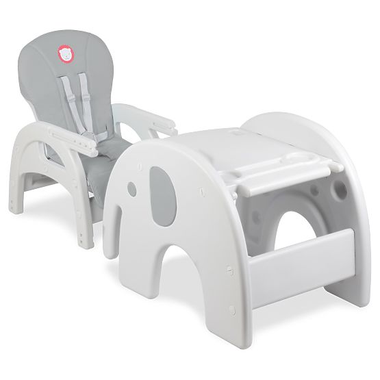 Dětská jídelní židlička LIONELO Eli šedá