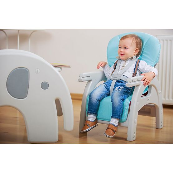 Dětská jídelní židlička LIONELO Eli šedá