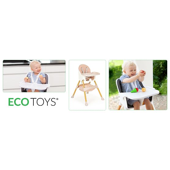 Dětská jídelní židlička vysoká 2v1 ECOTOYS