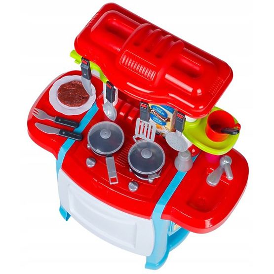 Dětská kuchyňka Happy Chef - červeno-modrá