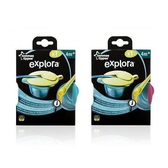 Dětská miska s trojúhelníkovým dnem a lžičkou Tomme Tippee růžová
