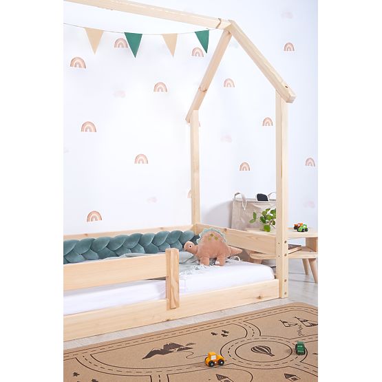 Dětská Montessori postel domeček Chimney- přírodní