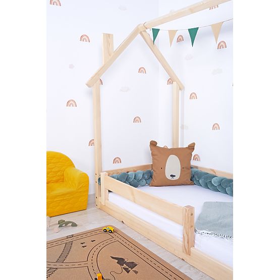 Dětská Montessori postel domeček Chimney- přírodní