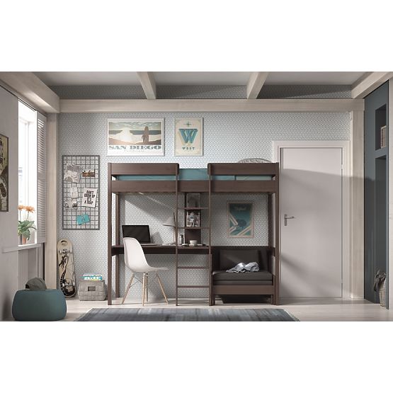 Dětská multifunkční postel Pino šedá