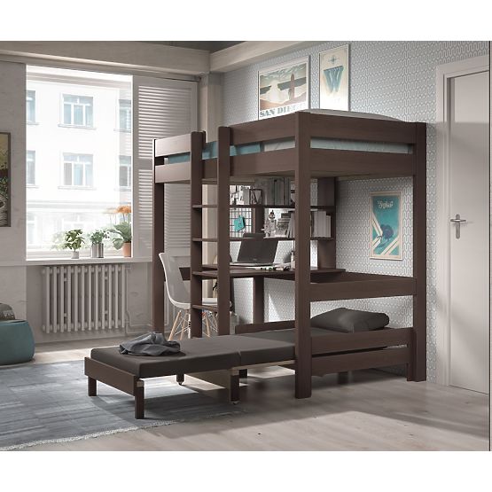 Dětská multifunkční postel Pino šedá