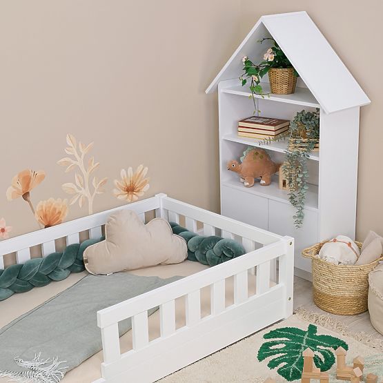 Dětská nízká postel Montessori Meadow - bílá