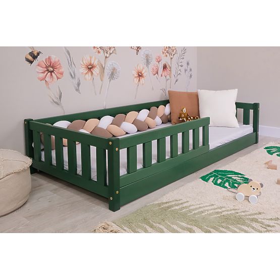 Dětská nízká postel Montessori Ourbaby Meadow - zelená