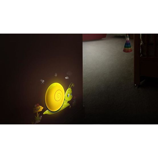 Dětská noční lampa s nálepkou Šneček