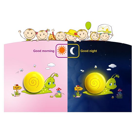 Dětská noční lampa s nálepkou Šneček