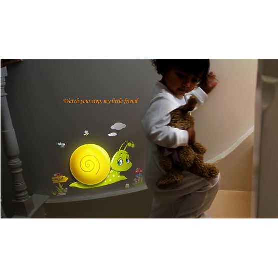 Dětská noční lampa s nálepkou Šneček