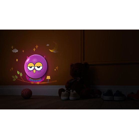 Dětská noční lampa s nálepkou Sovička