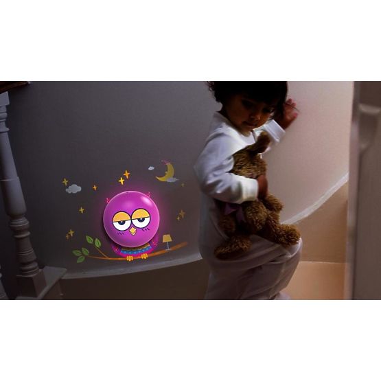 Dětská noční lampa s nálepkou Sovička