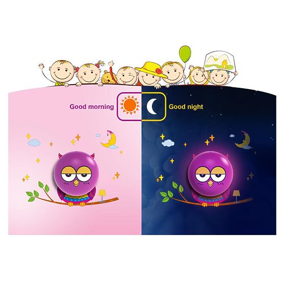 Dětská noční lampa s nálepkou Sovička