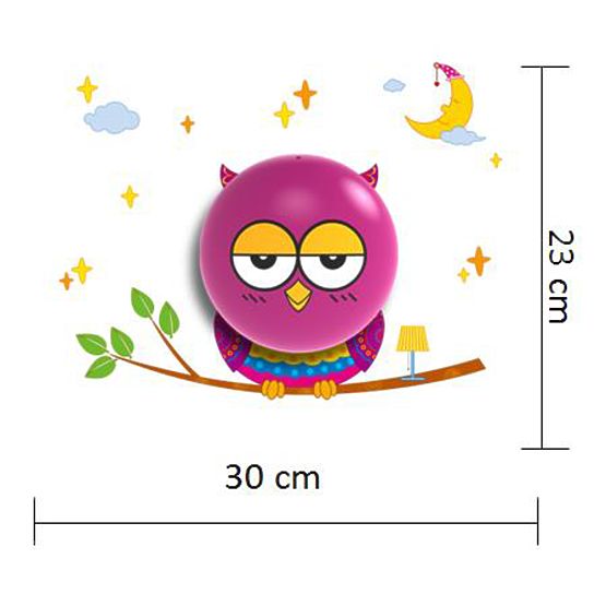 Dětská noční lampa s nálepkou Sovička