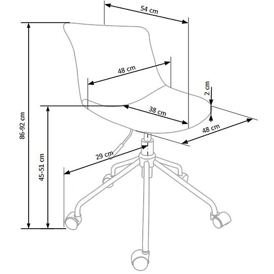 Dětská otočná židle Doblo béžová