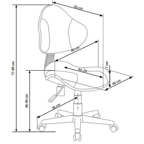 Dětská otočná židle Flash modrá