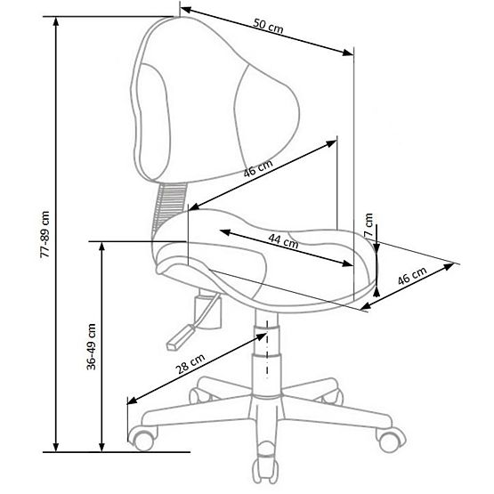 Dětská otočná židle Flash - zelená 